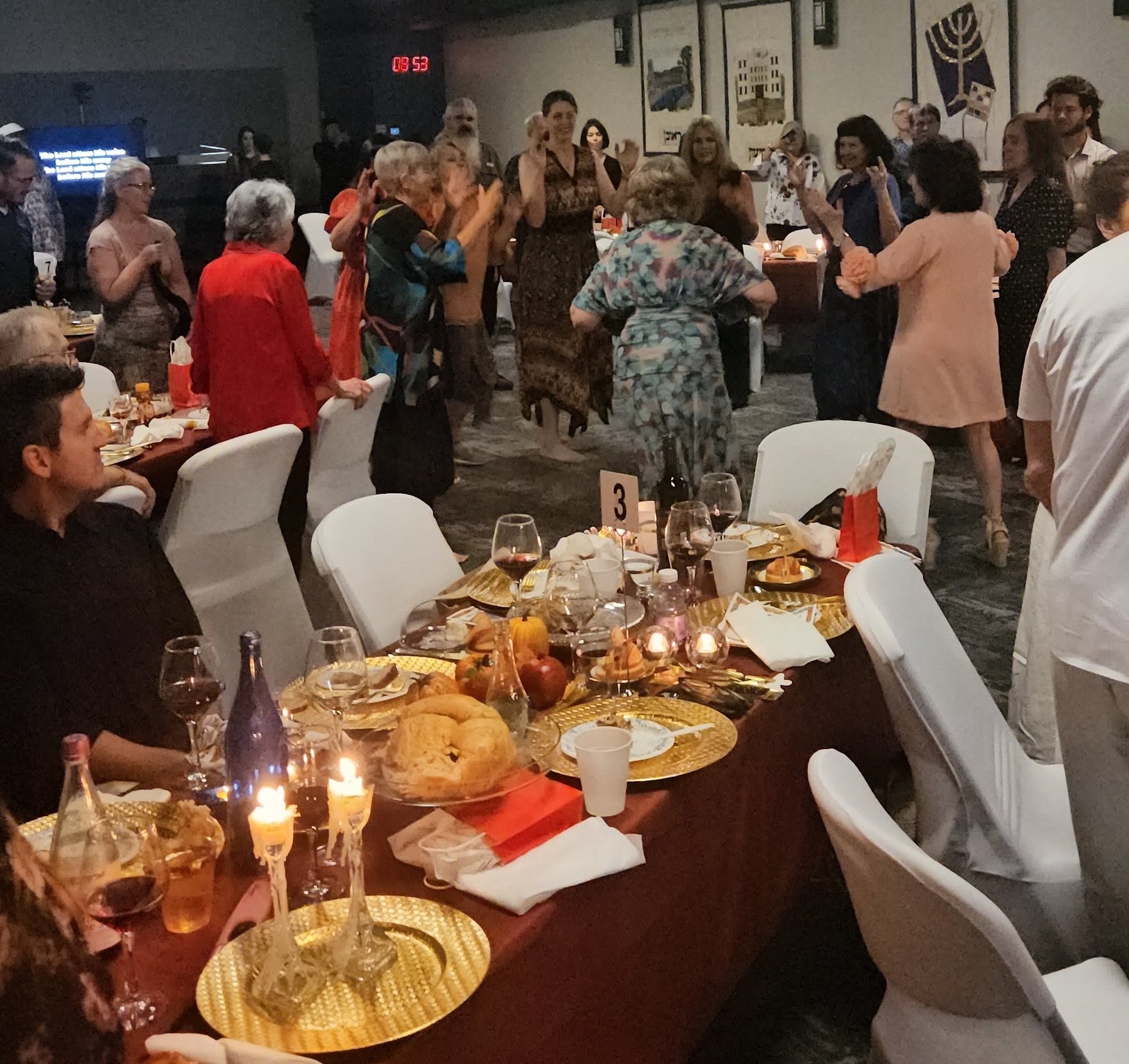 Guests visiting during the feast